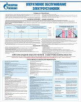Стенд Оперативное обслуживание электроустановок, плакат, логотип, белый фон (800х1 000; Пластик ПВХ 4 мм; Алюминиевый профиль)