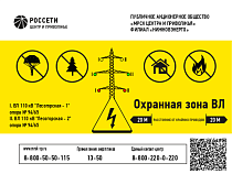 Плакат с QR-кодом, размещаемом на опоре ВЛ